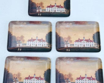 Design Imports melamine 'Mt. Vernon'-snacktrays, set van 5 - Made in Italy