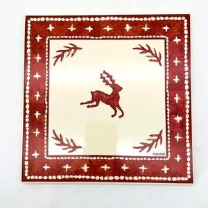 Vintage Dansk "Nordic Knits" Ceramic Trivet