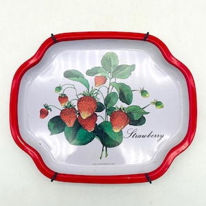 Midcentury Country Scene Tin Snack/Vanity/Trinket Tray/Wall Decor - Made in Japan