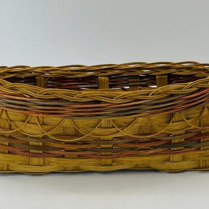 Vintage Wicker Oval Handcrafted Woven Bread Basket