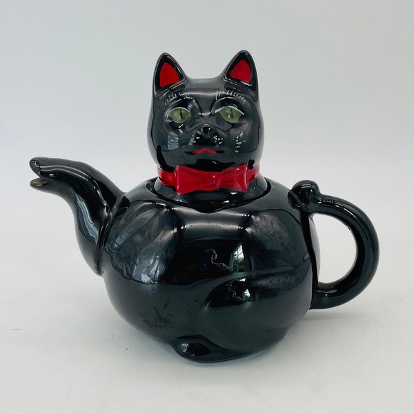 Black Cat Teapot Etsy