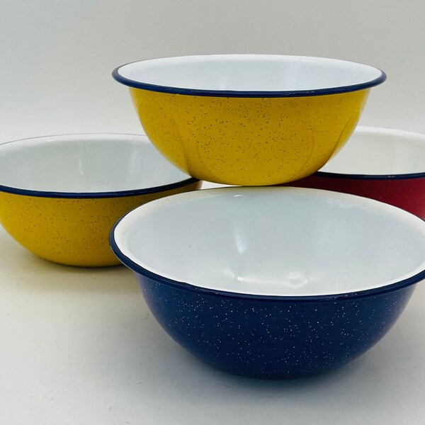 Stackable Enamel Bowls Etsy