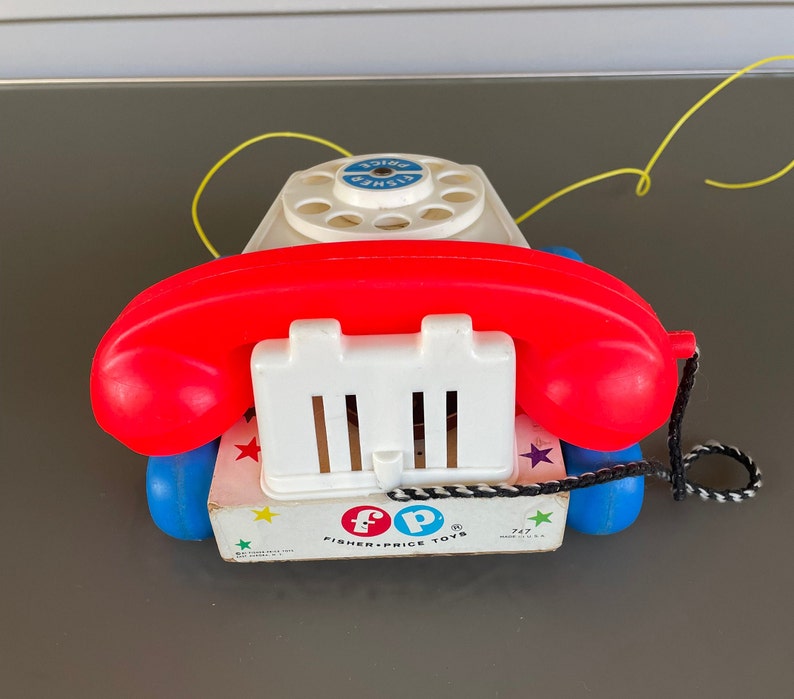 1961 Fisher Price Chatter Telephone/Mid Century Pull Toys image 3