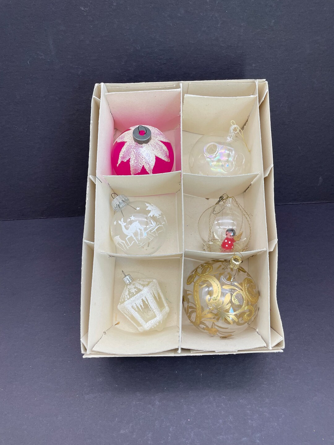 Glass Ornaments From Different Countries Box of 6 Etsy