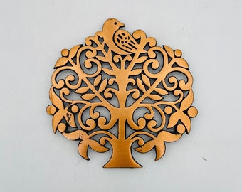 Partridge in a Pear Tree Copper Finish Trivet/Wall Decor