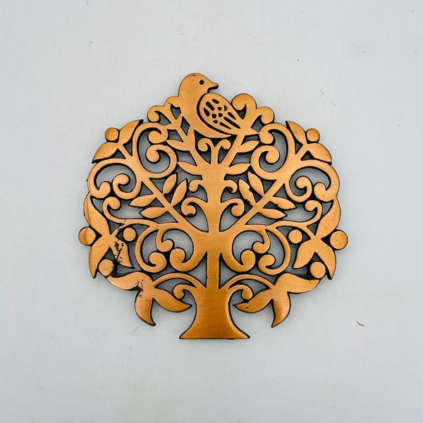 Partridge in a Pear Tree Copper Finish Trivet/Wall Decor