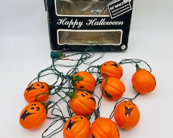 Blow Mold Jack-O-Lantern String Lights, 10 Halloween Lights - Fox Retail Group
