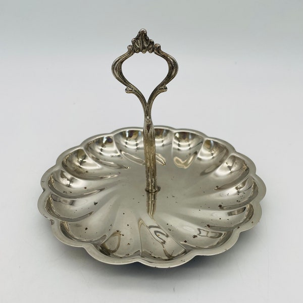 Silver Plated Candy/Nut Dish - Made in Hong Kong - Mid Century Mint Dish