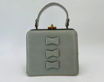 Cute Dobbie Gray Leather Handbag