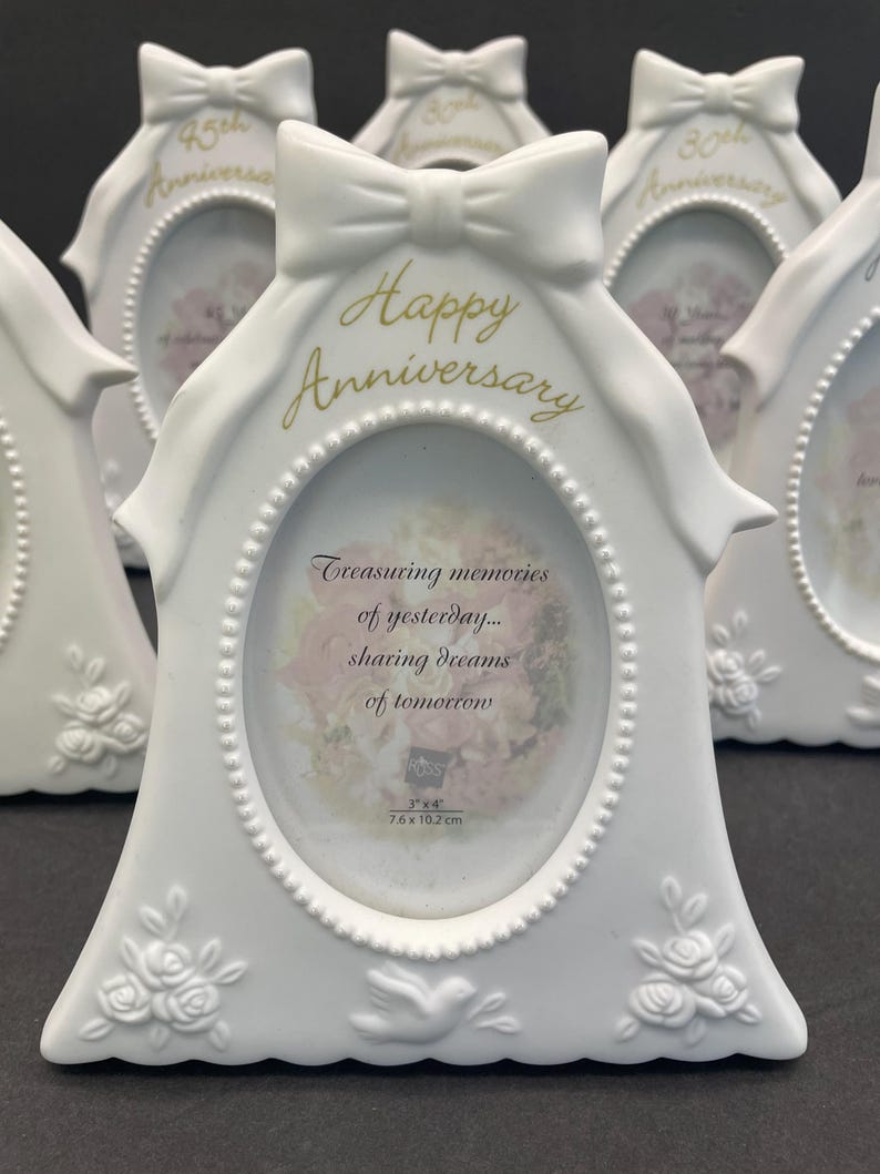 Bells Photo Frame Vintage Bell Shape Porcelain Anniversary Photo Frames - Sold ...