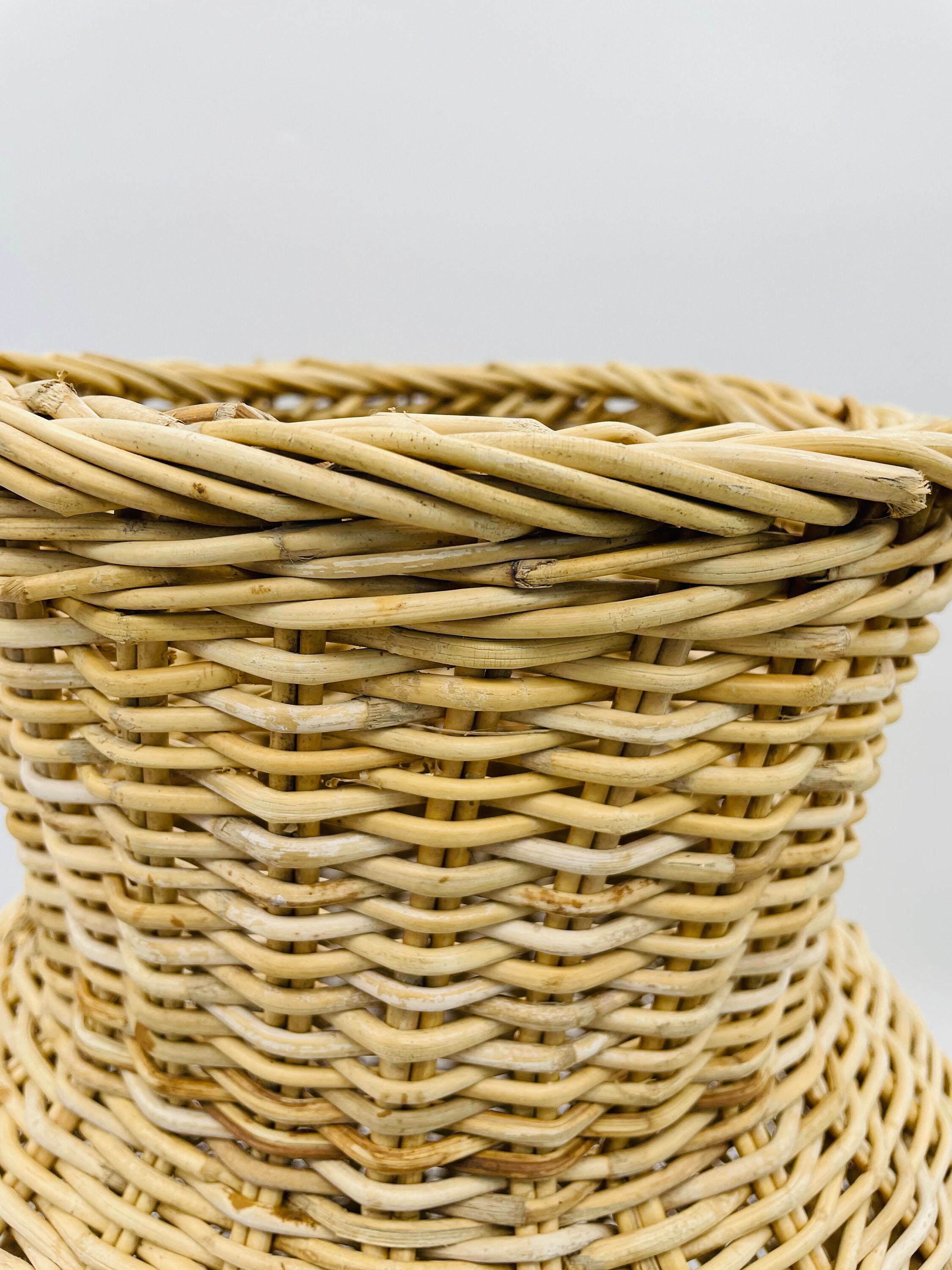 Large Wicker Floor Basket/vintage Boho Decor Etsy