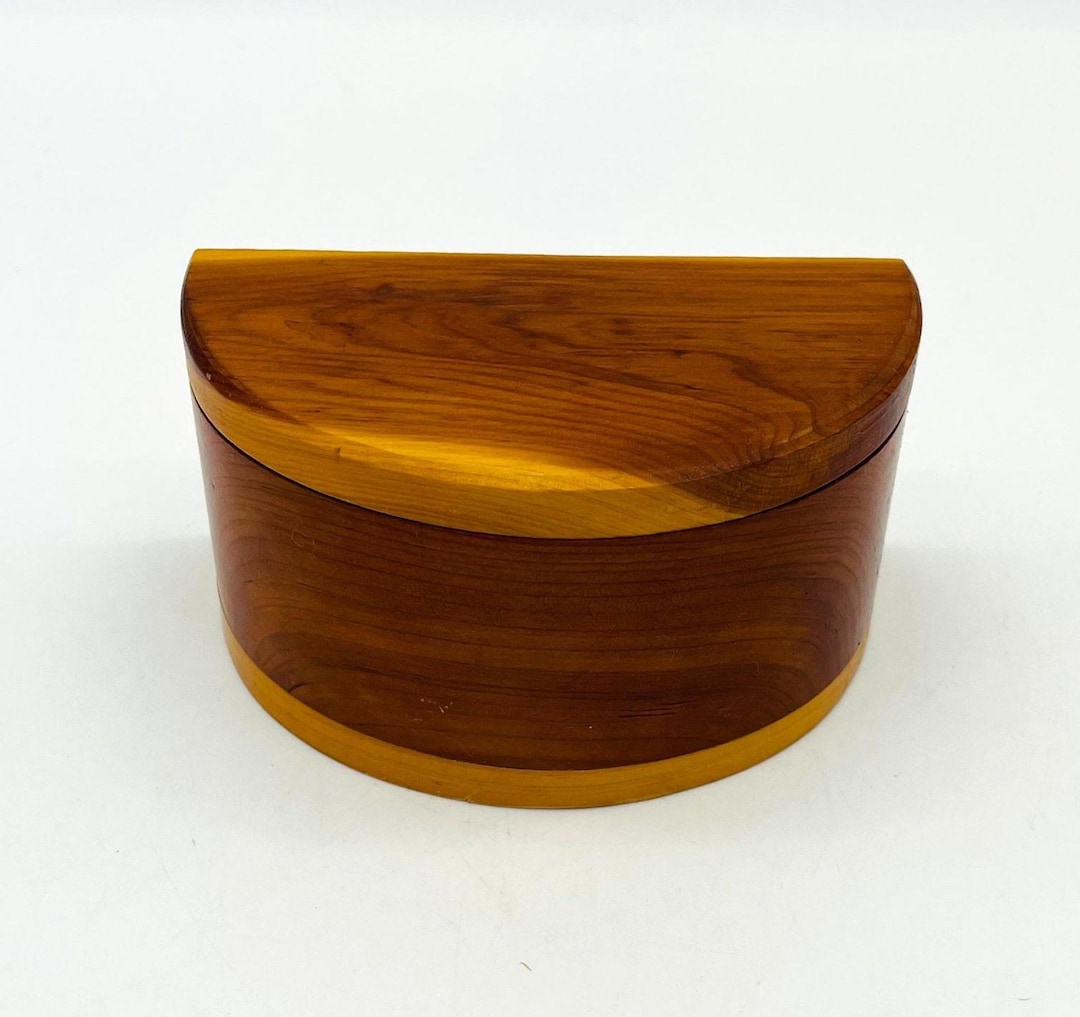 Cedar Half Circle Trinket/ Key Box - Etsy