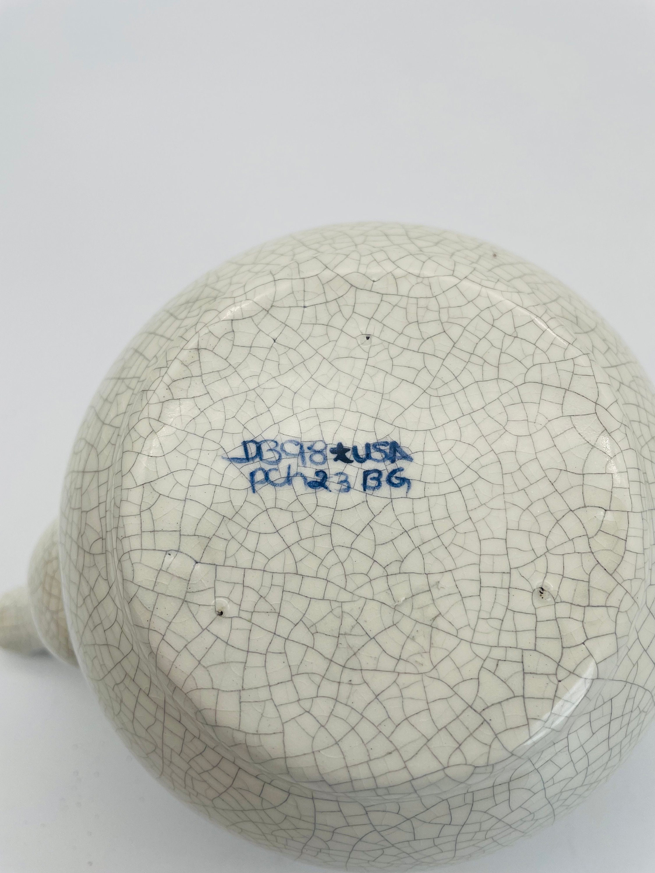 Dedham Pottery Potting Shed Teapot with Grape Design/Vintage Faux