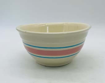 McCoy Pink/Blue Band 7&quot; Mixing Bowl #107