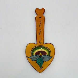 Norwegian Hand Painted Rosemaling Folk Art Ceramic Wall Decor