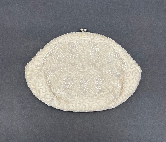 Dormar White Beaded Evening Clutch/Made by Hand, … - image 1