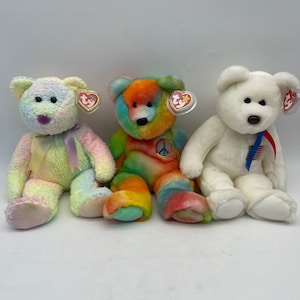 Original Beanie Buddy Bears 13&quot;, Groovy, Peace and Libearty (sold individually)