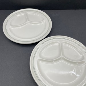 Wallace China Divided Grill Dinner Plate, Set of 2/Los Angeles, Calif./Restaurant Ware Plates