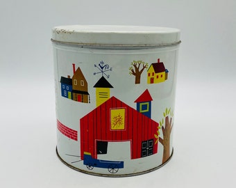 Vintage opbergblik boerderijscène/land, boerderijdecor