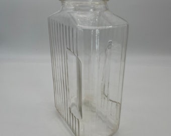 Glass Refrigerator 2 Quart Water Bottle/vintage Clear Glass Water