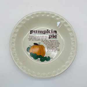 Mount Clemens Pottery Recipe 10&quot; Pumpkin Pie Plate