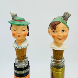 Junge und Mädchen Schnaps Ausgießer Flasche mit Korken (individuell massiv)