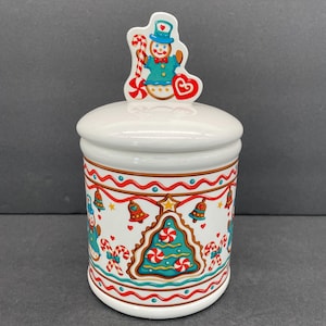Pote de biscoitos de Natal de gengibre da Teleflora/Vintage Treat Storage Jar