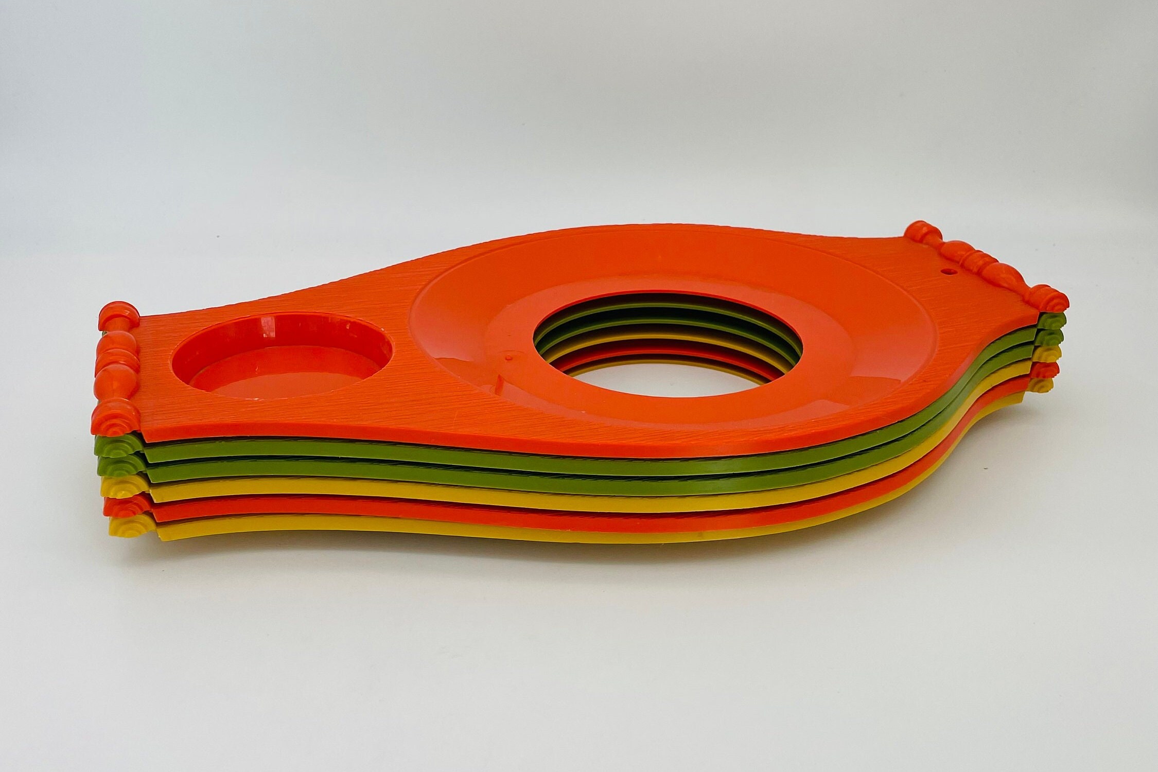 Plastic Paper Plate an Cup Holders Set of 6/mid Century Etsy