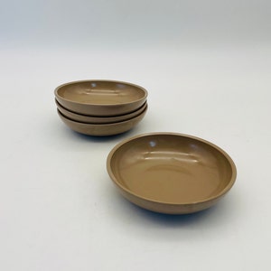Melmac 4.75&quot; Milk Chocolate Brown Berry/Dessert Bowls, Set of 4/Vintage Melamine Dishes