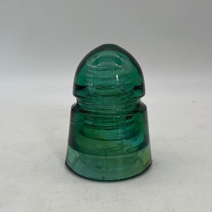 Antique Green Glass Beehive Star Insulator