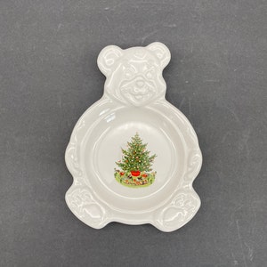 Pfaltzgraff Heritage Christmas Teddy Bear Plate/Vintage Christmas Cookie Plate/Made in USA