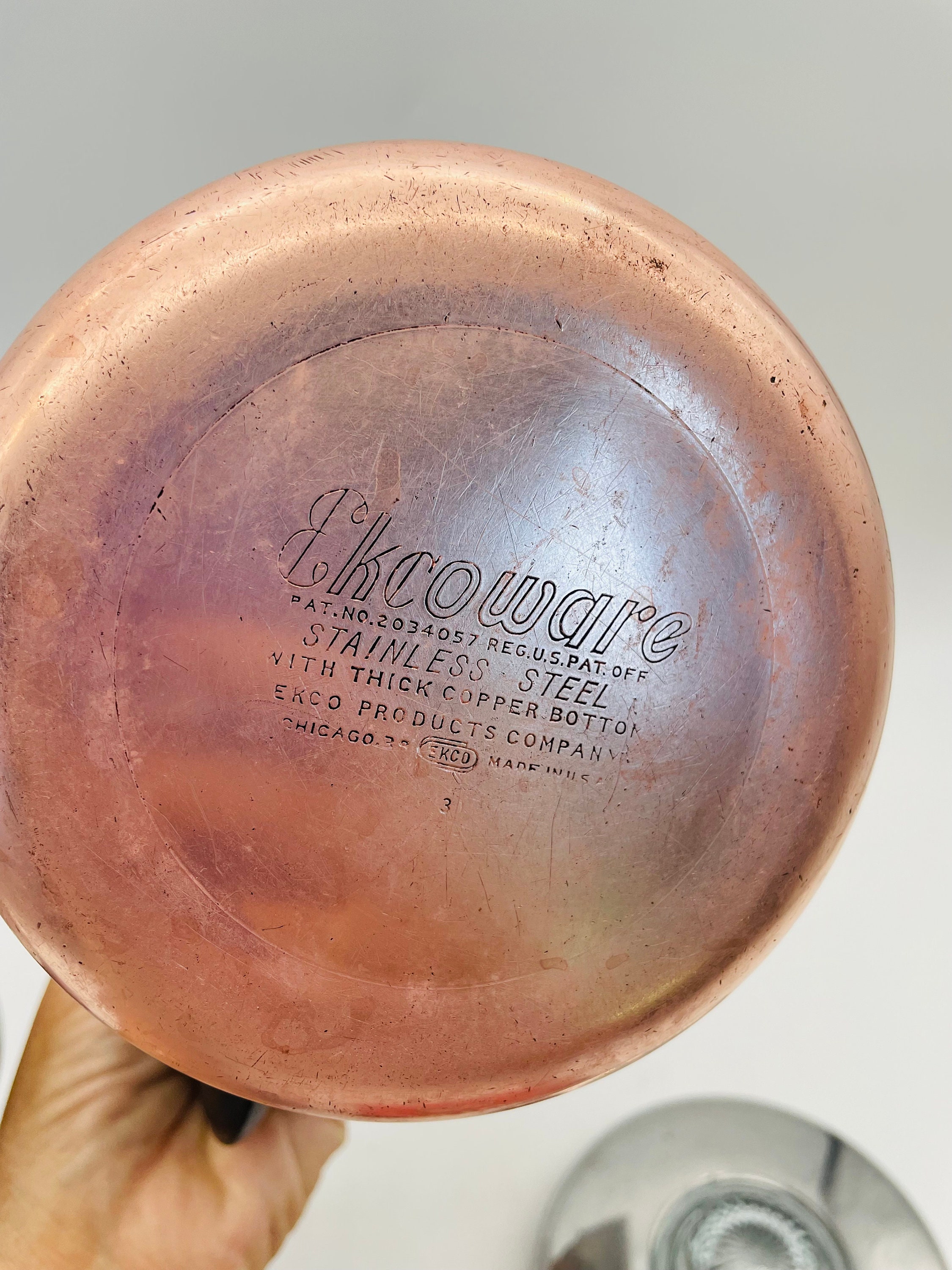 Ekcoware Copper Bottom Stainless Steel Percolator/mid Century