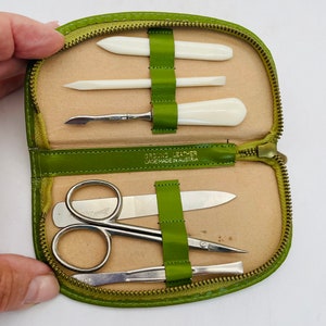 Set de manucure de voyage Camp Roy-EI - Étui en cuir moulu - Autriche