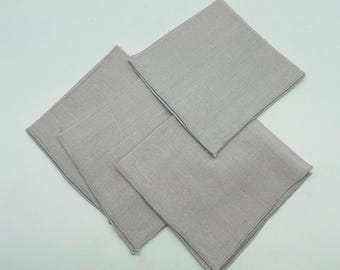 Vintage Dusty Lavender 11" x 11" Fabric Napkins, Set of 4