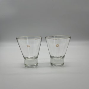 Two Crown Royal Rocks Glasses/Vintage Low Ball Glasses
