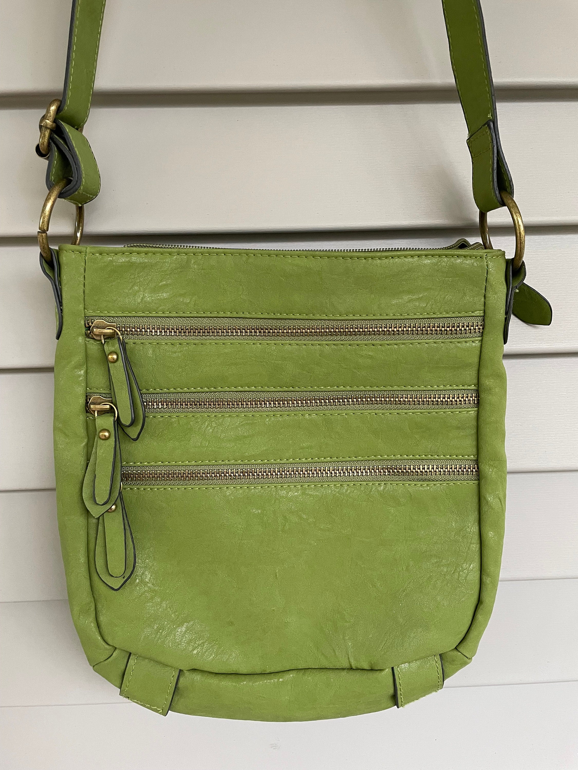 Bueno Green Faux Leather Crossbody Shoulder Bag Etsy