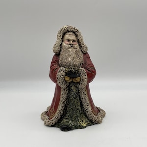 Art Pottery Old Fashioned Santa Claus/Vintage Handmade Stoneware Santa Figure
