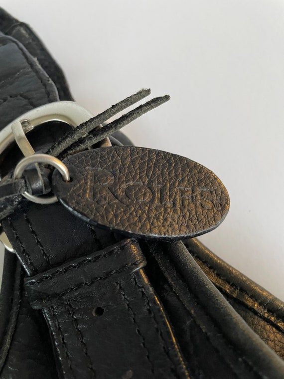 Vintage Rolfs Black Handbag with optional Shoulde… - image 6