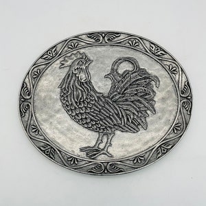 Carson Statesmetal Rooster 11.25" Platter/High Quality Aluminum Alloy