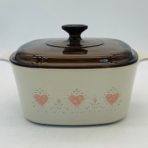 Forever Yours 3 Liter Corning Ware Casserole Dish A-3-B, Brown Glass Lid