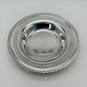 Vintage Wm. Rogers Silverplate Filigree 12 3/8 &quot;flache Schale