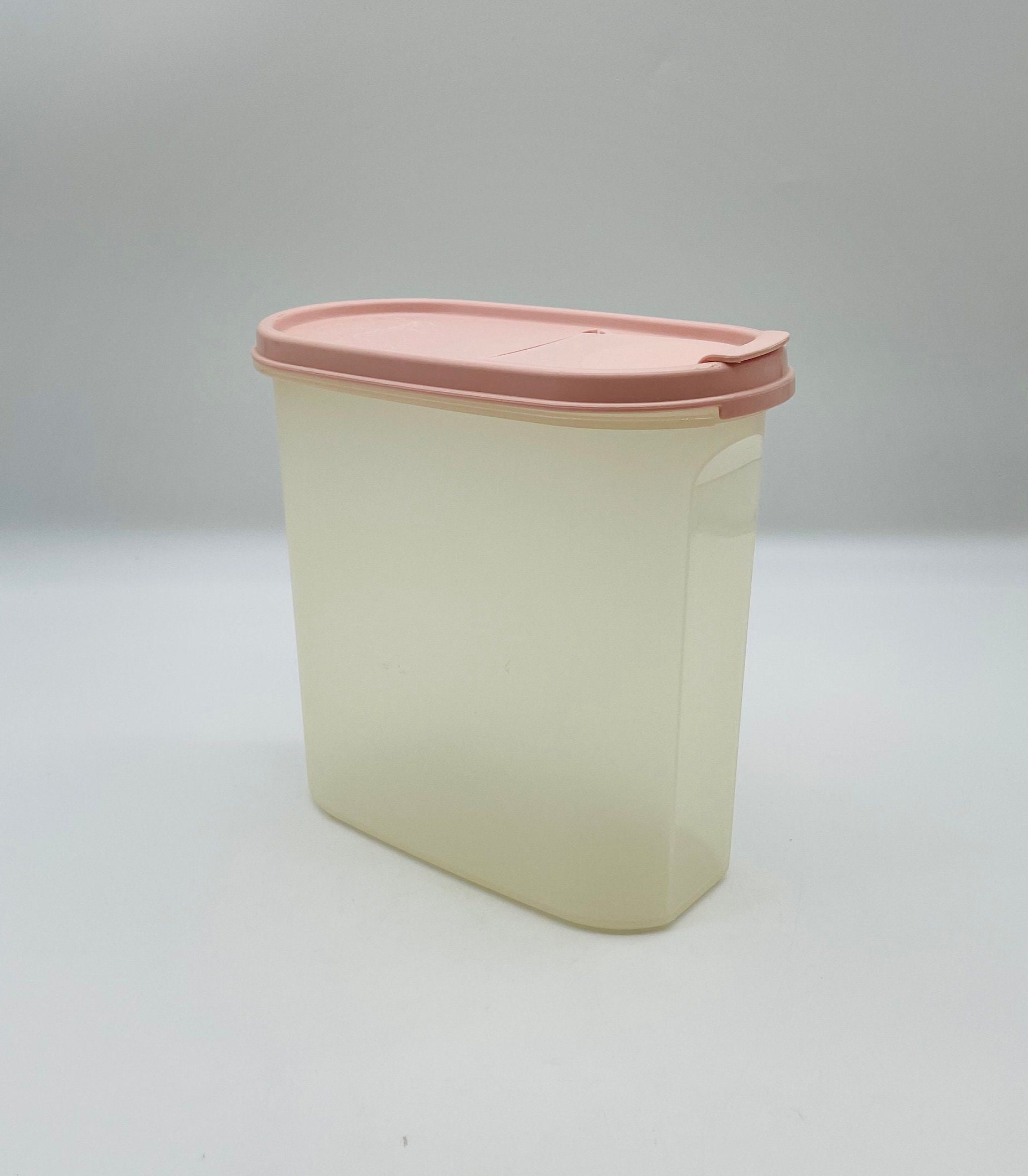 Tupperware Pink Lid 7.25 Cup Storage Container With Pour Spout/vintage Plastic  Storage 
