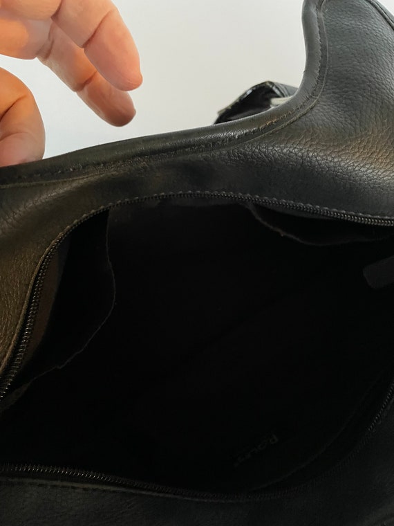 Vintage Rolfs Black Handbag with optional Shoulde… - image 9