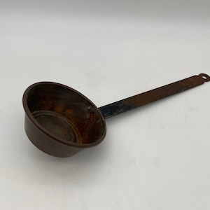 Vintage Large Copper and Steel Ladle/Country Copper Dipper/Farmhouse, Country Decor