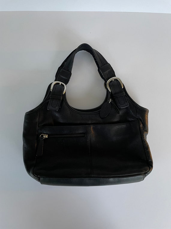 Vintage Rolfs Black Handbag with optional Shoulde… - image 1