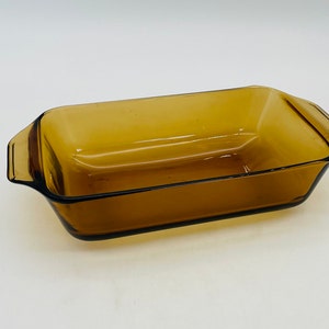 Anchor Hocking Amber Glass Small Ovenware Loaf Pan #442