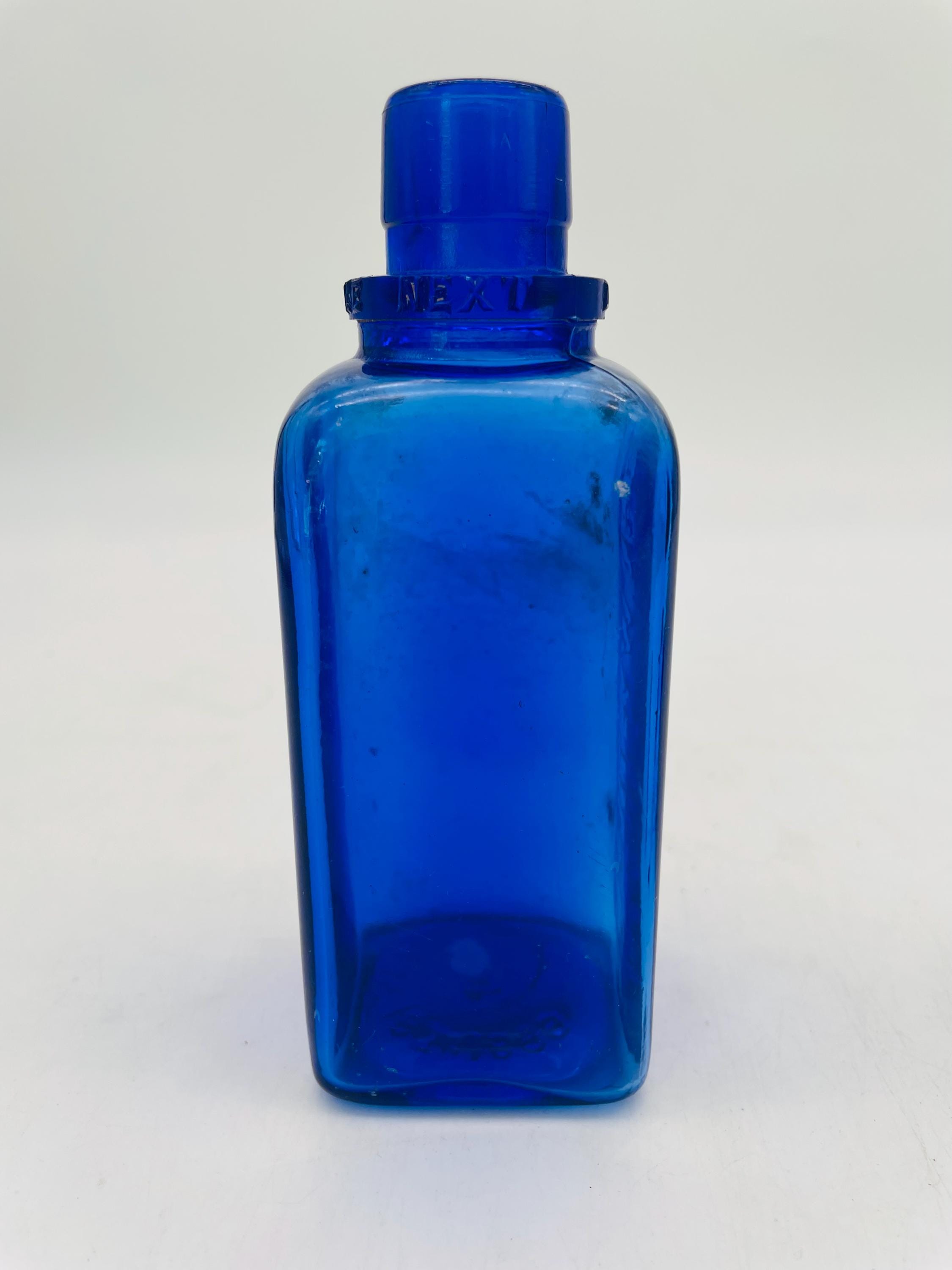 Antique John Wyeth & Bro. Cobalt Blue Medicine Bottle With Dose