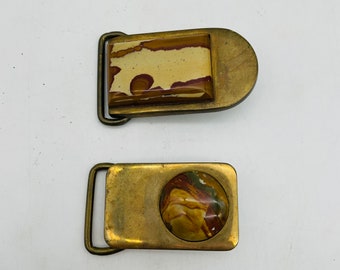 Jasper Stone and Solid Brass BTS Belt Buckles (sold individually)