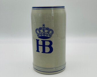 Hofbrauhaus Munchen l Liter Salt Glaze Beer Stein/West Germany Brewery Stein