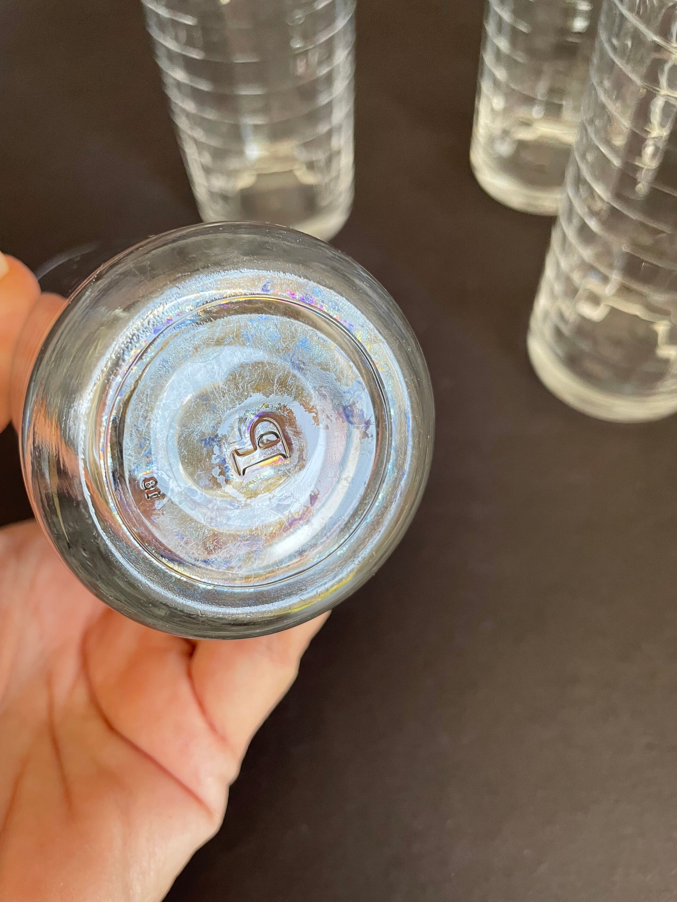 Pasabahce Turkish Glass Optic Check 8 Oz. Tumblers/water Etsy